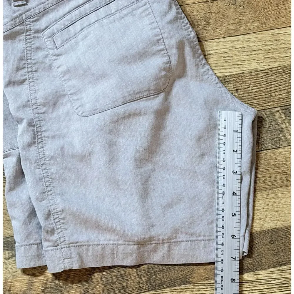 KUHL Cabo Linen Blend Shorts Womens Size 8 Outdoor Beach Boat UPF 50+ EUC